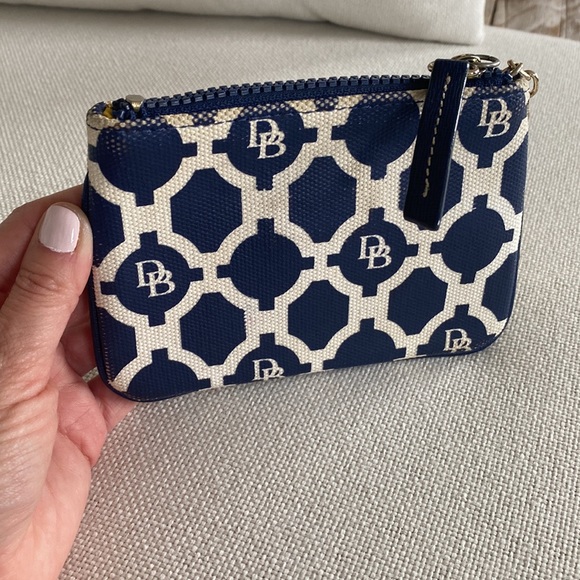 Dooney and Bourke Keychain Wristlet Navy/White - Picture 4 of 10